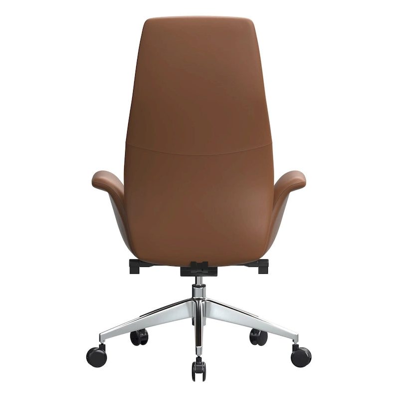 Fauteuil de bureau Summit en cuir à dossier haut, pivotant et inclinable