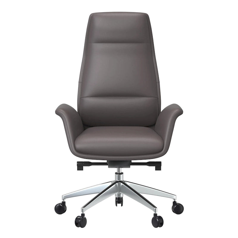Fauteuil de bureau Summit en cuir à dossier haut, pivotant et inclinable