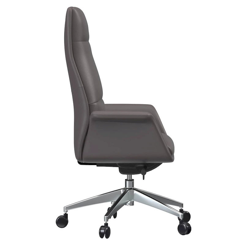 Fauteuil de bureau Summit en cuir à dossier haut, pivotant et inclinable