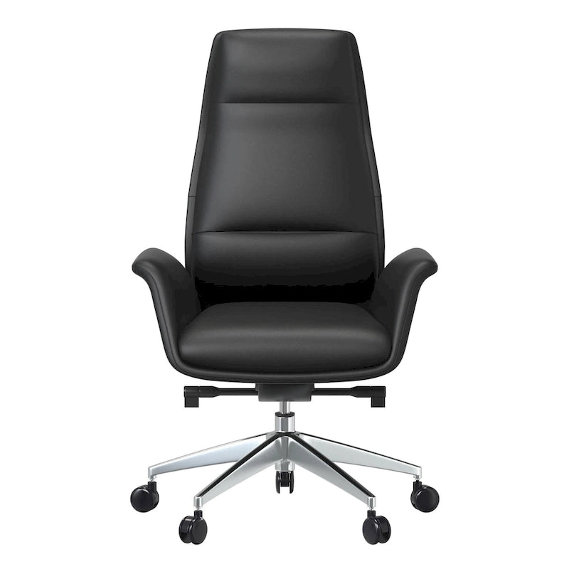 Fauteuil de bureau Summit en cuir à dossier haut, pivotant et inclinable
