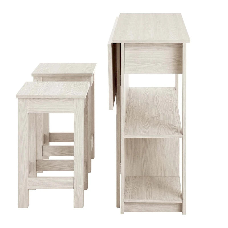 Ensemble îlot de cuisine et tabouret Meadowbrook 3 pièces