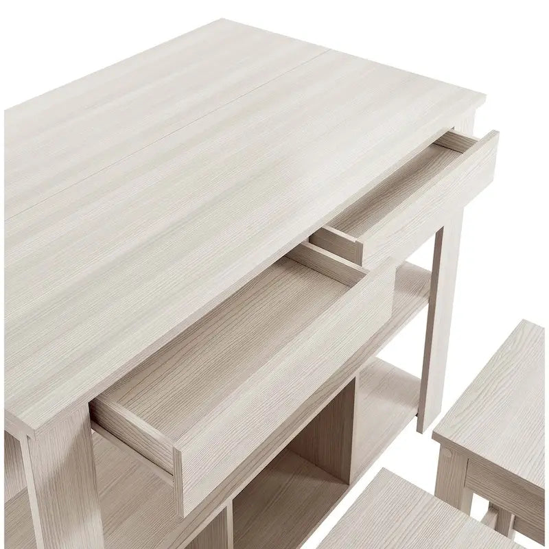 Ensemble îlot de cuisine et tabouret Meadowbrook 3 pièces