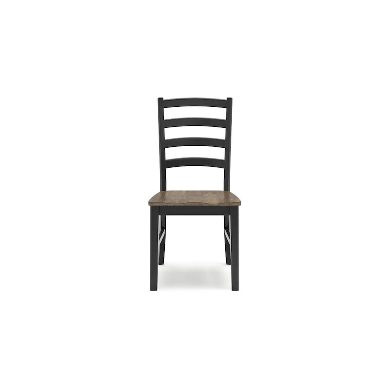 Chaise de salle à manger marron/noir Signature Design by Ashley Wildenauer - 48 cm (L) x 59 cm (P) x 99 cm (H)
