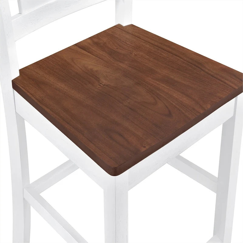 Ensemble de table à manger rustique de style ferme, 5 pièces, hauteur comptoir