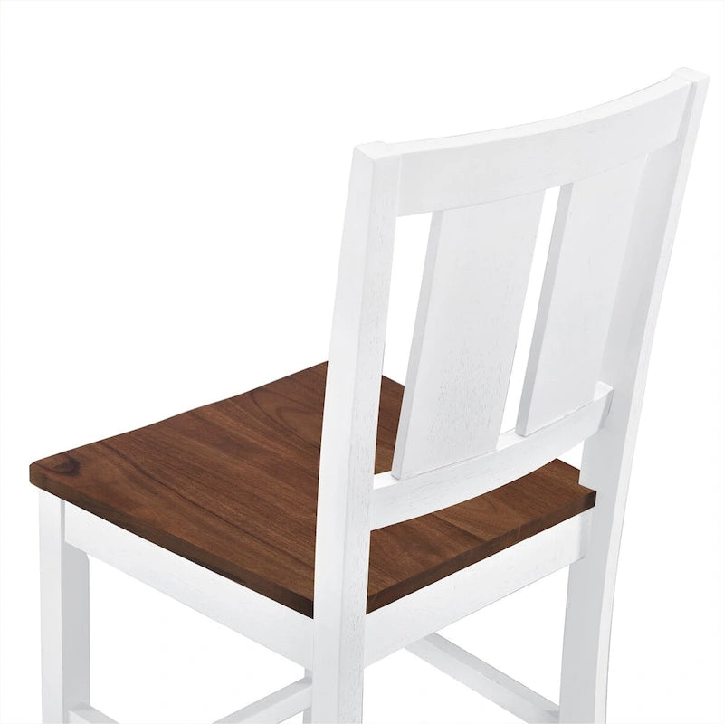 Ensemble de table à manger rustique de style ferme, 5 pièces, hauteur comptoir