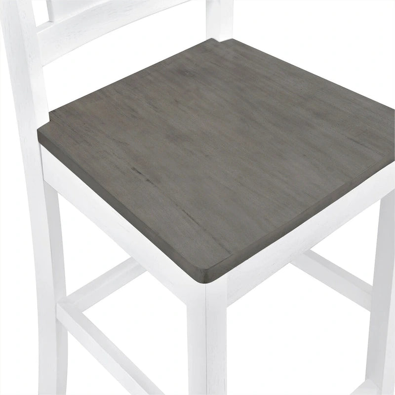 Ensemble de table à manger rustique de style ferme, 5 pièces, hauteur comptoir