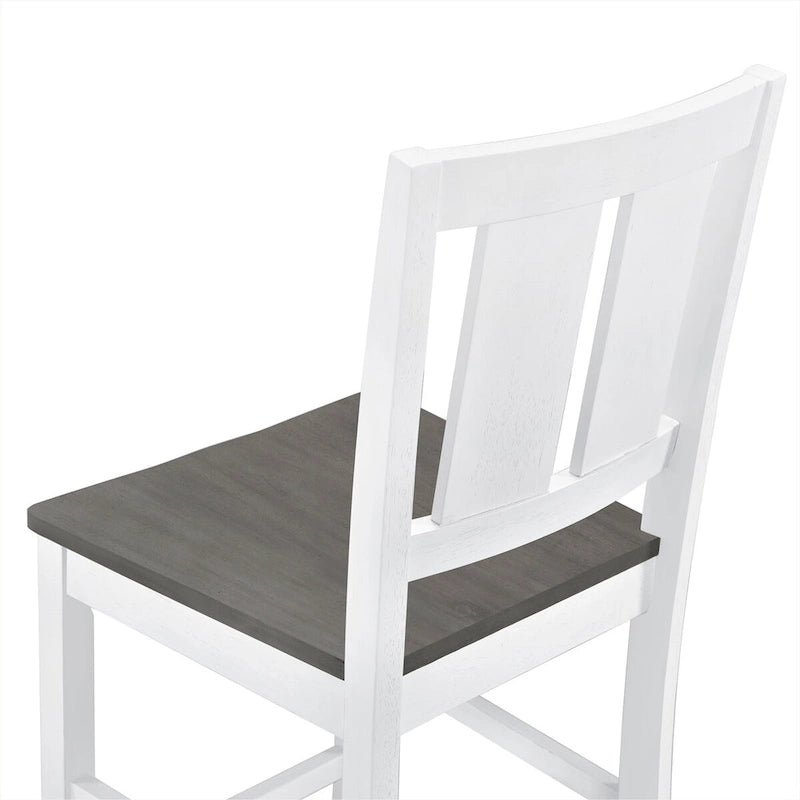 Ensemble de table à manger rustique de style ferme, 5 pièces, hauteur comptoir