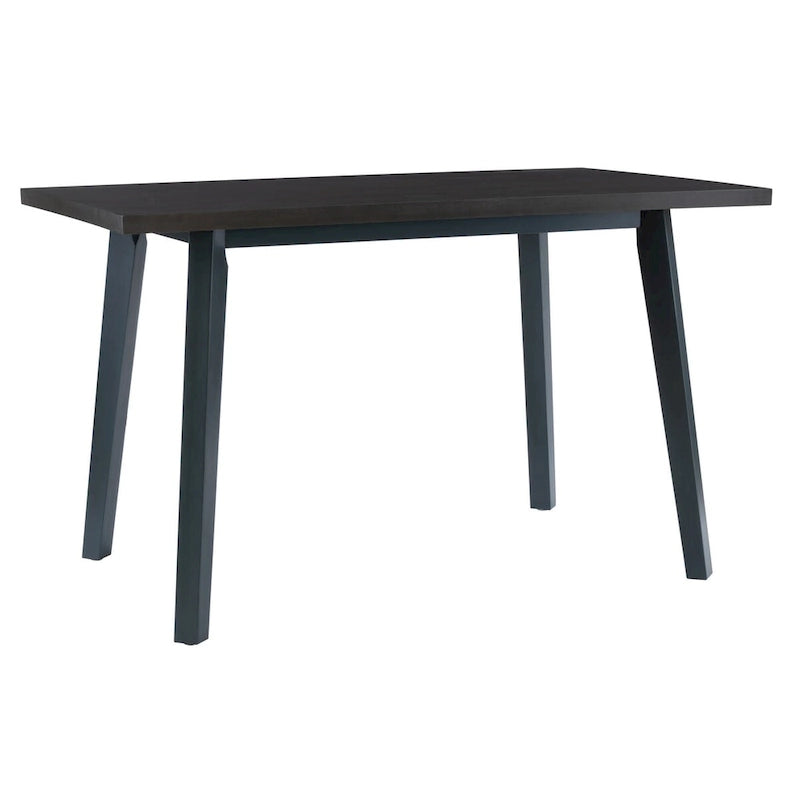 Table de salle à manger haute en bois Kiri bleu/gris