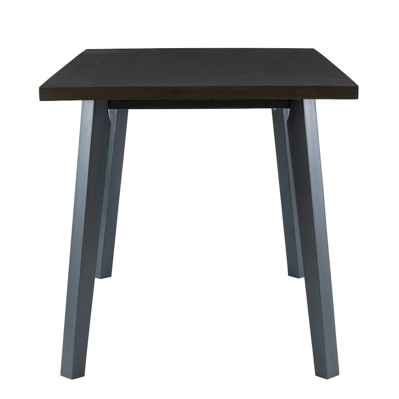 Table de salle à manger haute en bois Kiri bleu/gris