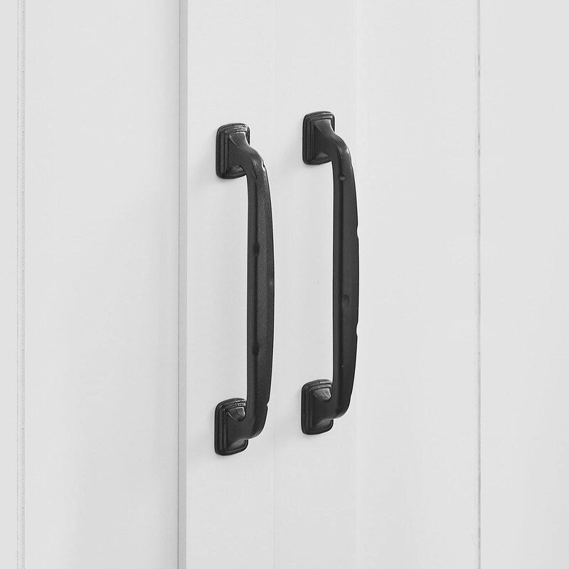 Meuble bar rustique de 119 cm avec porte coulissante de style grange