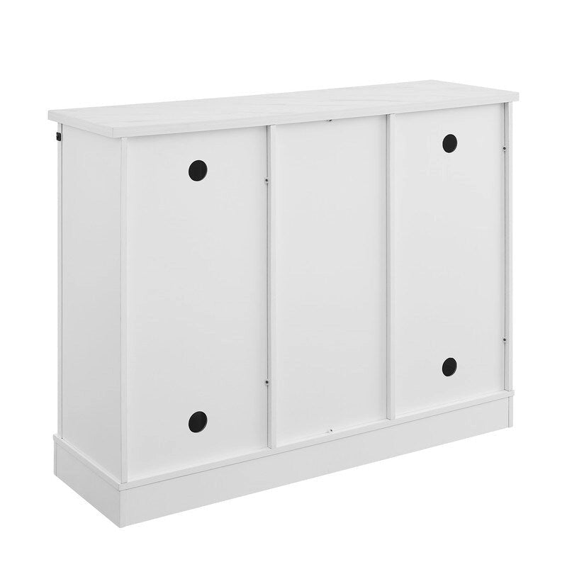 Meuble bar rustique de 119 cm avec porte coulissante de style grange