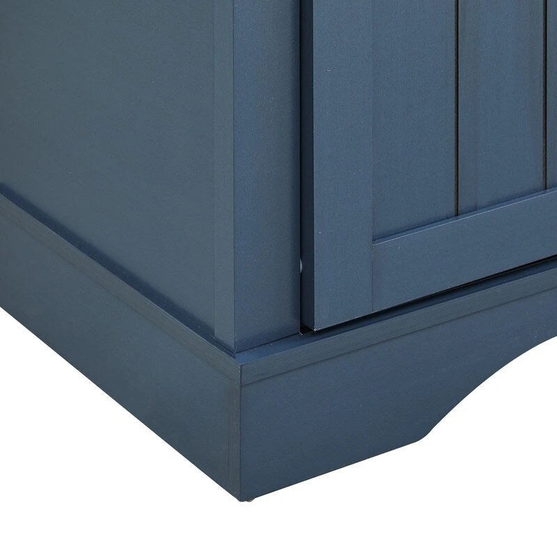 Meuble bar rustique de 119 cm avec porte coulissante de style grange