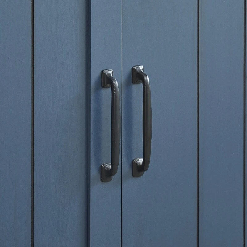 Meuble bar rustique de 119 cm avec porte coulissante de style grange