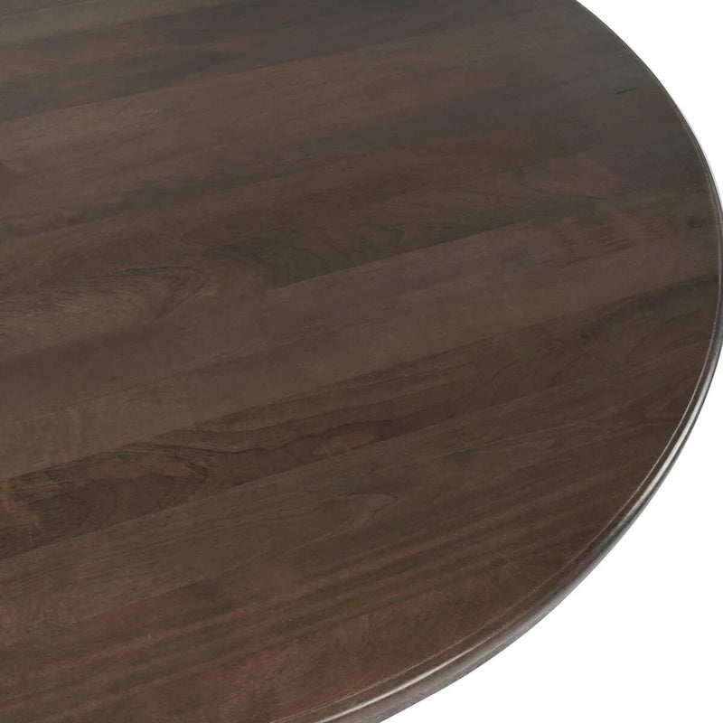 Table de salle à manger ronde Classic Home Brookside 60, couleur marron cacao - 60 po L x 60 po P x 30 po H