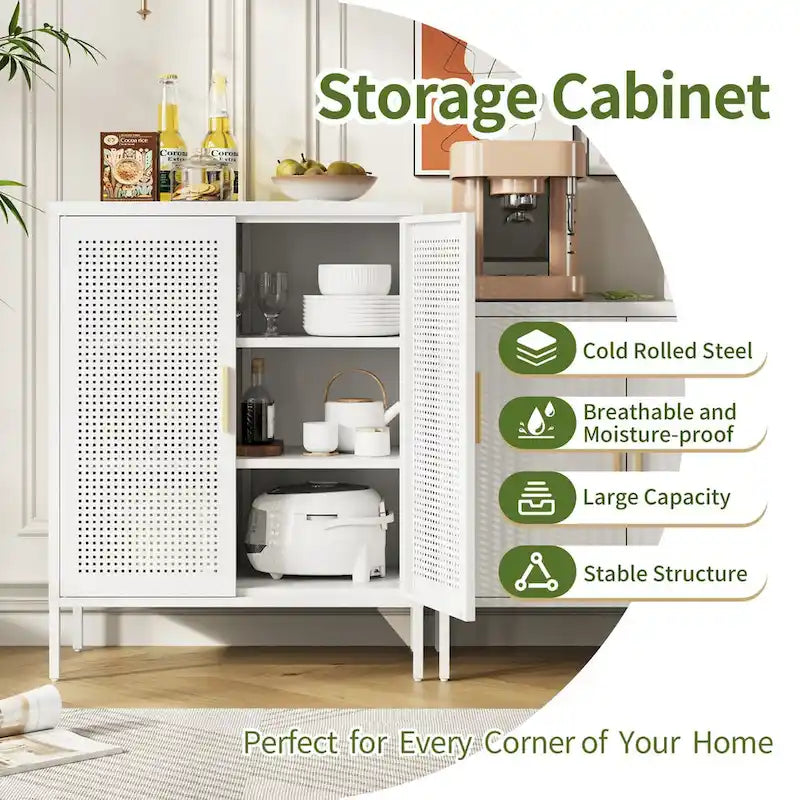 Armoire de rangement métallique à 2 portes et 2 étagères réglables, armoire de rangement de garage verrouillable en acier, classeur métallique