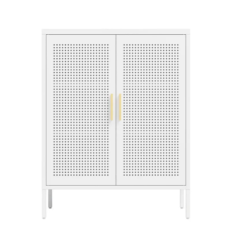 Armoire de rangement métallique à 2 portes et 2 étagères réglables, armoire de rangement de garage verrouillable en acier, classeur métallique