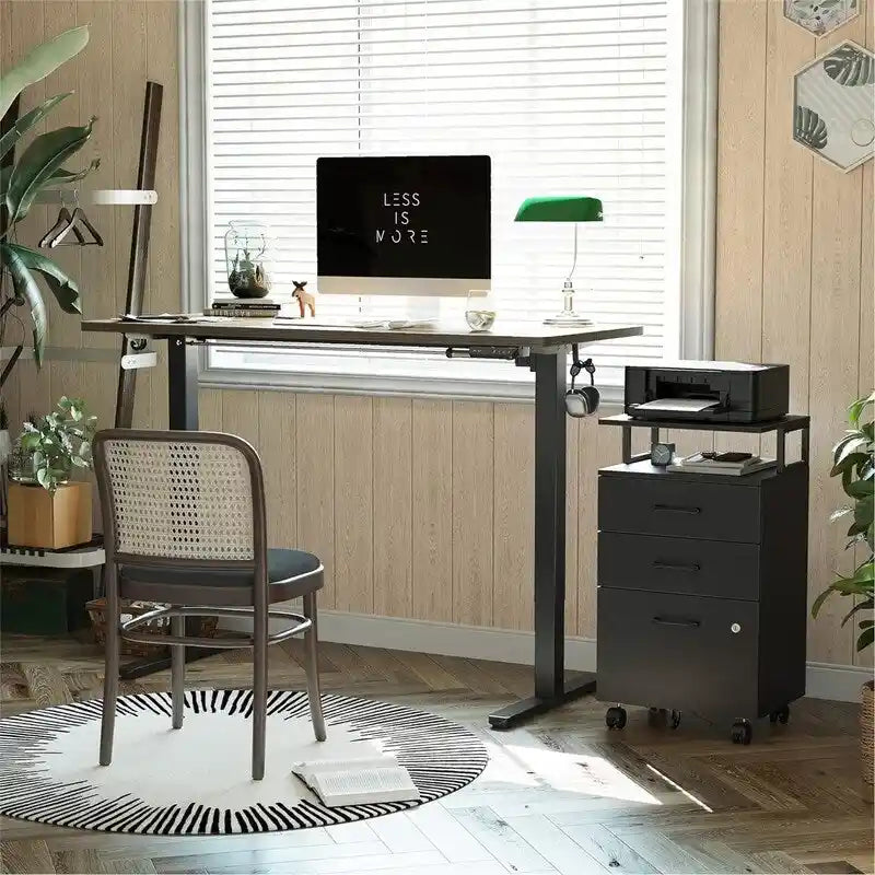 Classeur à roulettes à 3 tiroirs - 16 cm (P) x 76,5 cm (L) x 55 cm (H)