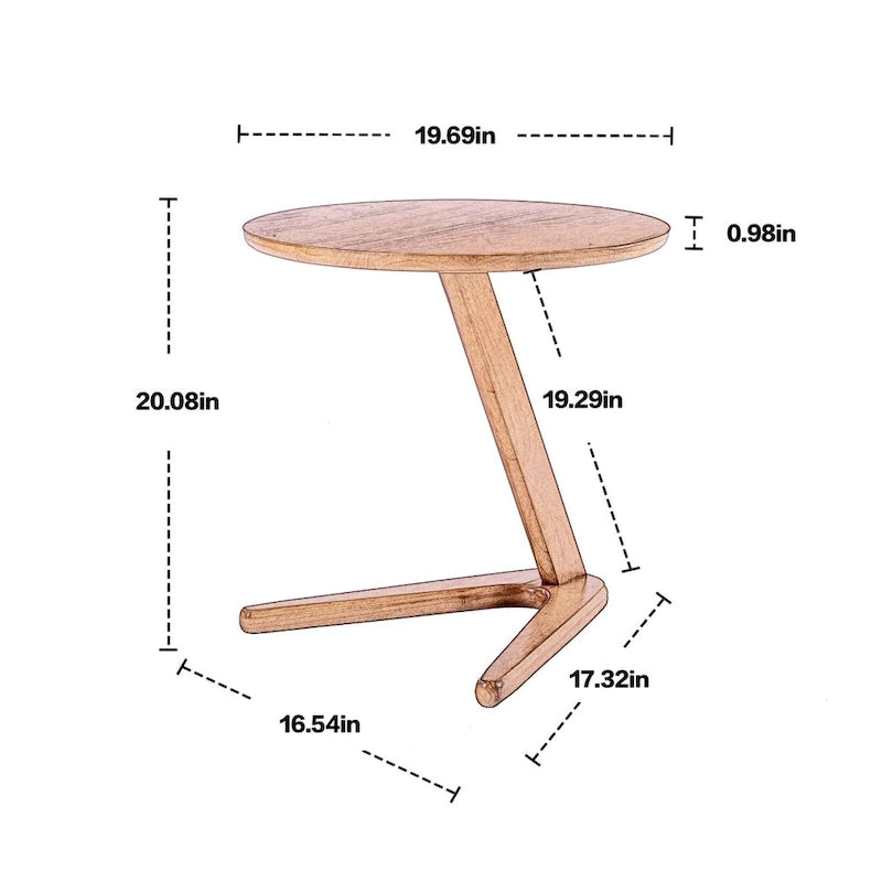Ensemble de 2 fauteuils d'appoint avec table d'appoint et accoudoirs pour salon, chambre ou bureau - 78 cm (H) x 65 cm (L) x 71 cm (P)