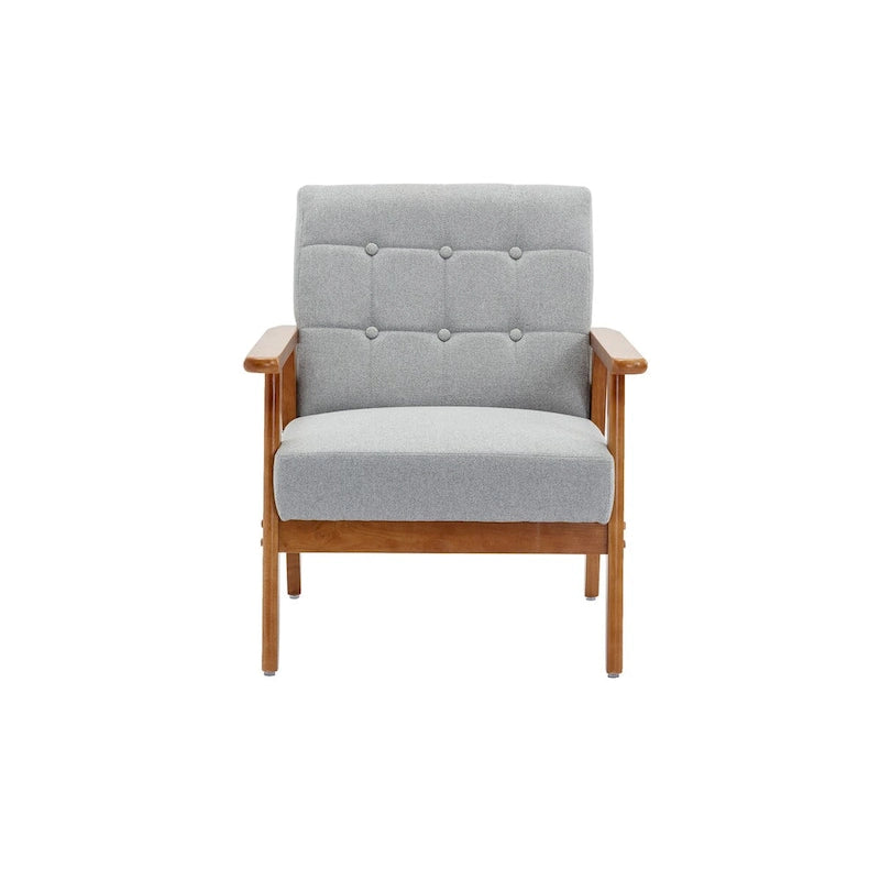 Ensemble de 2 fauteuils d'appoint avec table d'appoint et accoudoirs pour salon, chambre ou bureau - 78 cm (H) x 65 cm (L) x 71 cm (P)