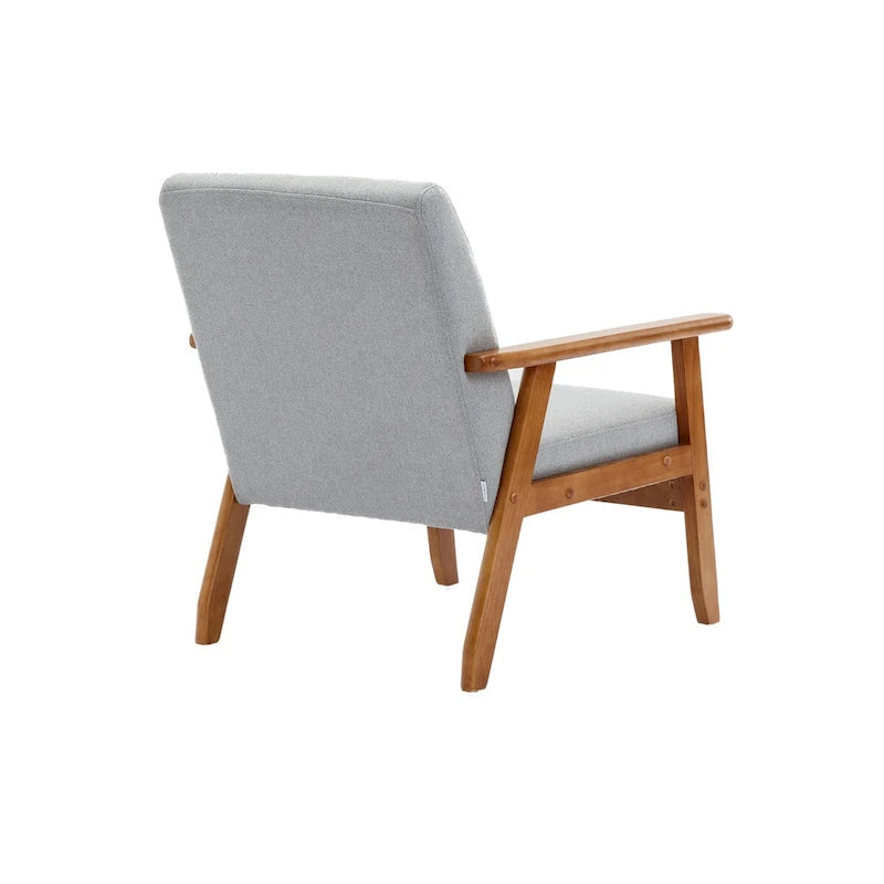 Ensemble de 2 fauteuils d'appoint avec table d'appoint et accoudoirs pour salon, chambre ou bureau - 78 cm (H) x 65 cm (L) x 71 cm (P)