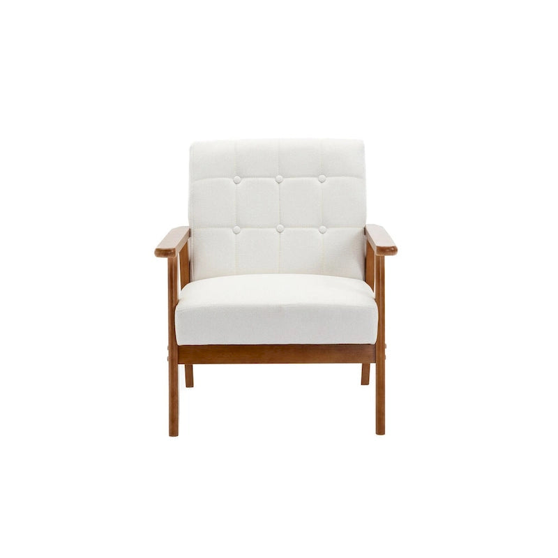 Ensemble de 2 fauteuils d'appoint avec table d'appoint et accoudoirs pour salon, chambre ou bureau - 78 cm (H) x 65 cm (L) x 71 cm (P)