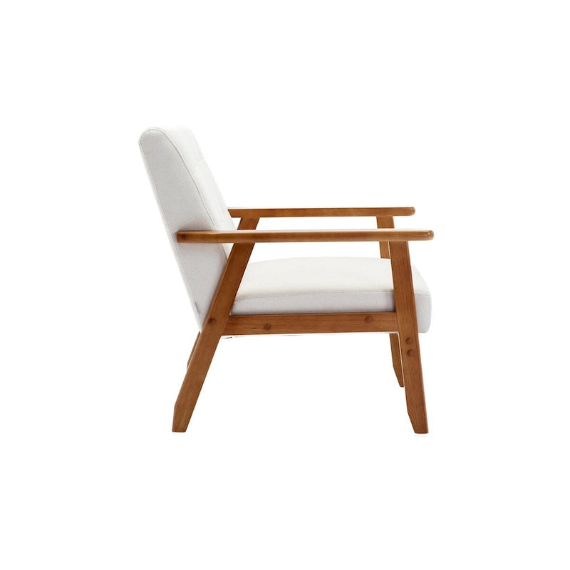 Ensemble de 2 fauteuils d'appoint avec table d'appoint et accoudoirs pour salon, chambre ou bureau - 78 cm (H) x 65 cm (L) x 71 cm (P)