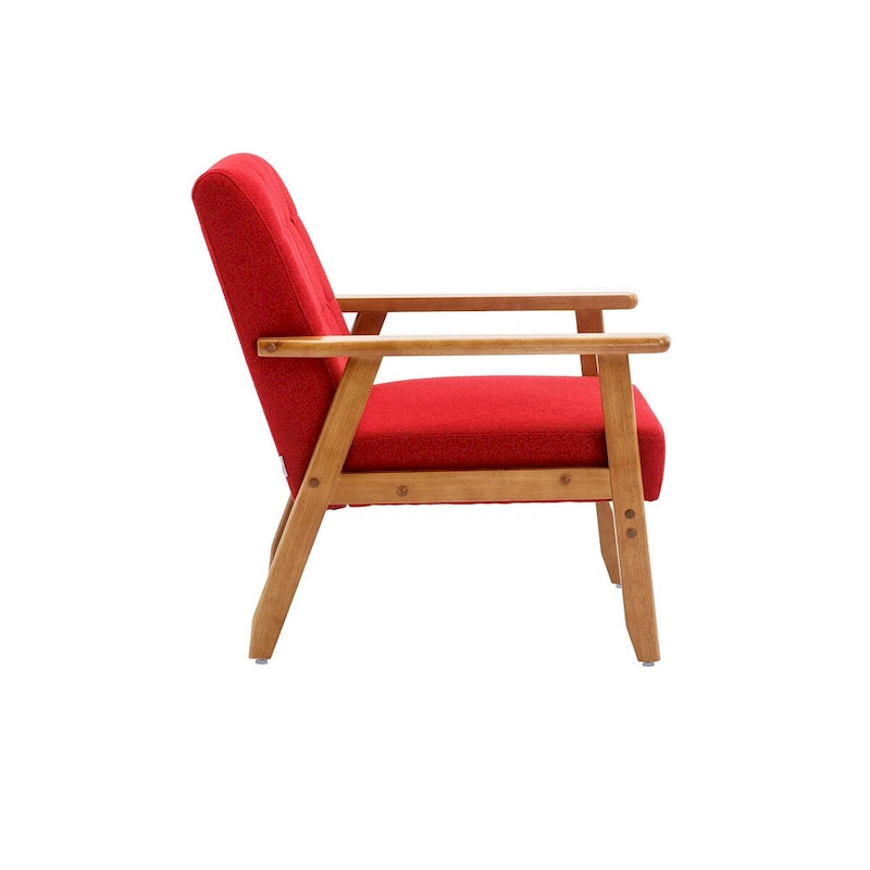 Ensemble de 2 fauteuils d'appoint avec table d'appoint et accoudoirs pour salon, chambre ou bureau - 78 cm (H) x 65 cm (L) x 71 cm (P)