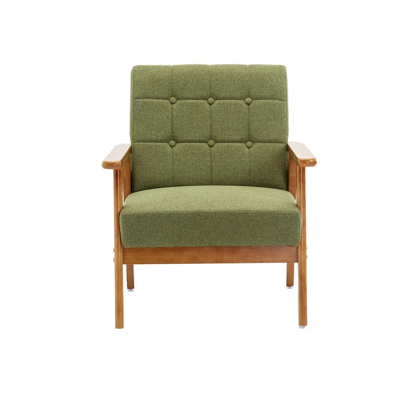 Ensemble de 2 fauteuils d'appoint avec table d'appoint et accoudoirs pour salon, chambre ou bureau - 78 cm (H) x 65 cm (L) x 71 cm (P)