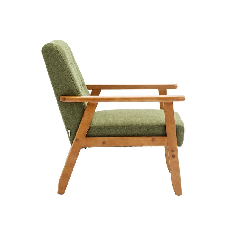 Ensemble de 2 fauteuils d'appoint avec table d'appoint et accoudoirs pour salon, chambre ou bureau - 78 cm (H) x 65 cm (L) x 71 cm (P)
