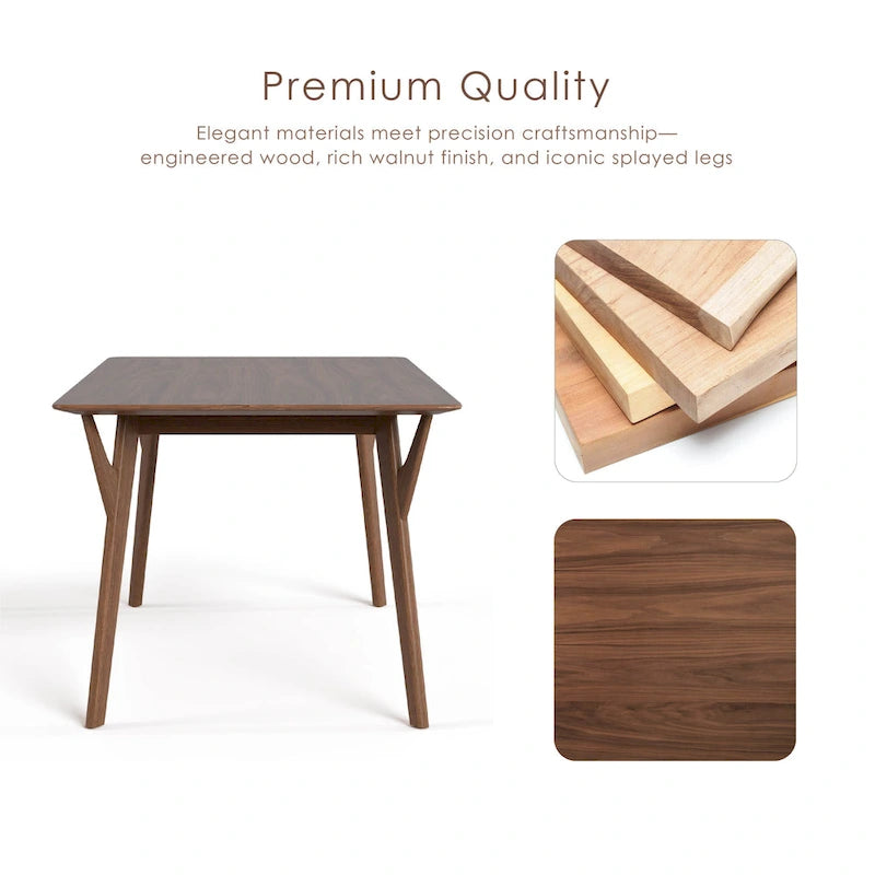 Ensemble de table à manger en bois 7 pièces Beck Mid-century de Furniture of America