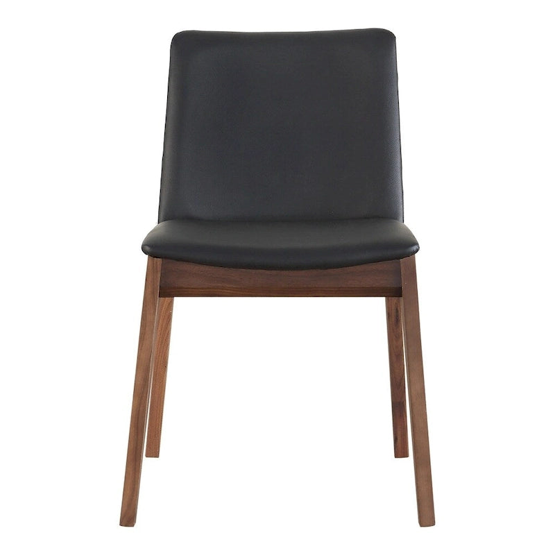 Chaises de salle à manger modernes Aurelle Home Derk en noyer massif - Lot de 2