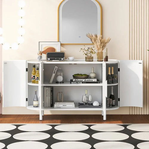 Buffet en MDF de haute qualité de 47,80 pouces avec étagères réglables - 47,80 x 16,50