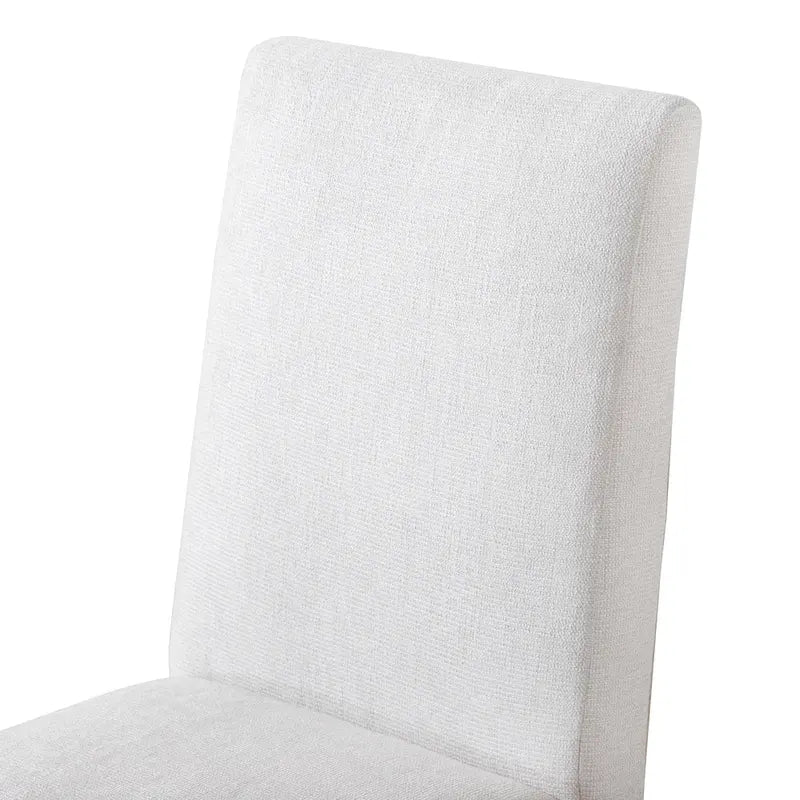 Chaises de salle à manger rembourrées en tissu ivoire rustique Drystan de Furniture of America (ensemble de 2)