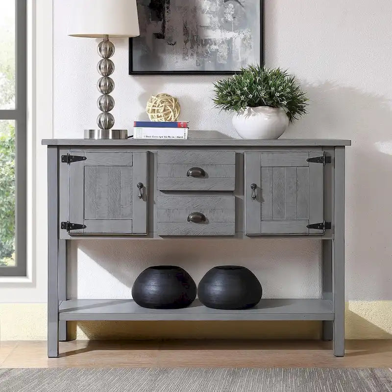 48 Sideboard Console Table with 2 Drawers - N/A