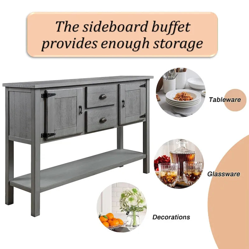 Console buffet 48 avec 2 tiroirs - Non disponible
