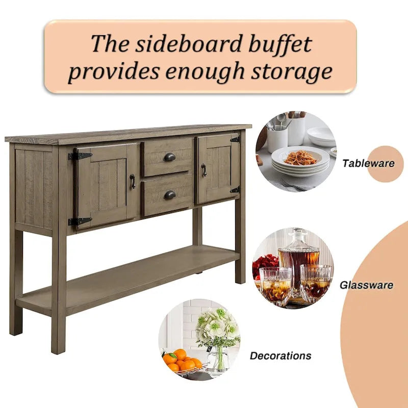 Console buffet 48 avec 2 tiroirs - Non disponible