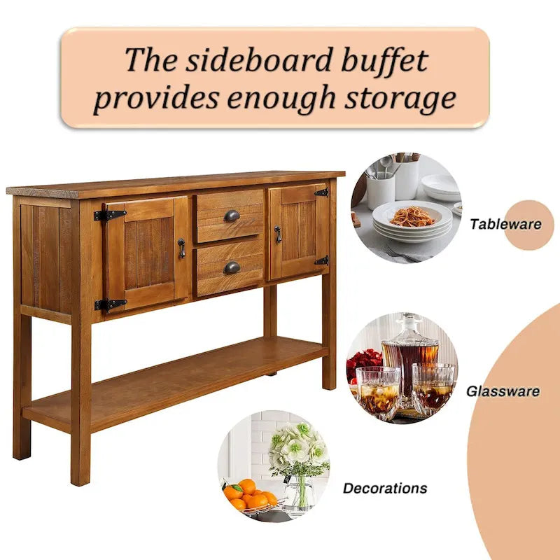 Console buffet 48 avec 2 tiroirs - Non disponible