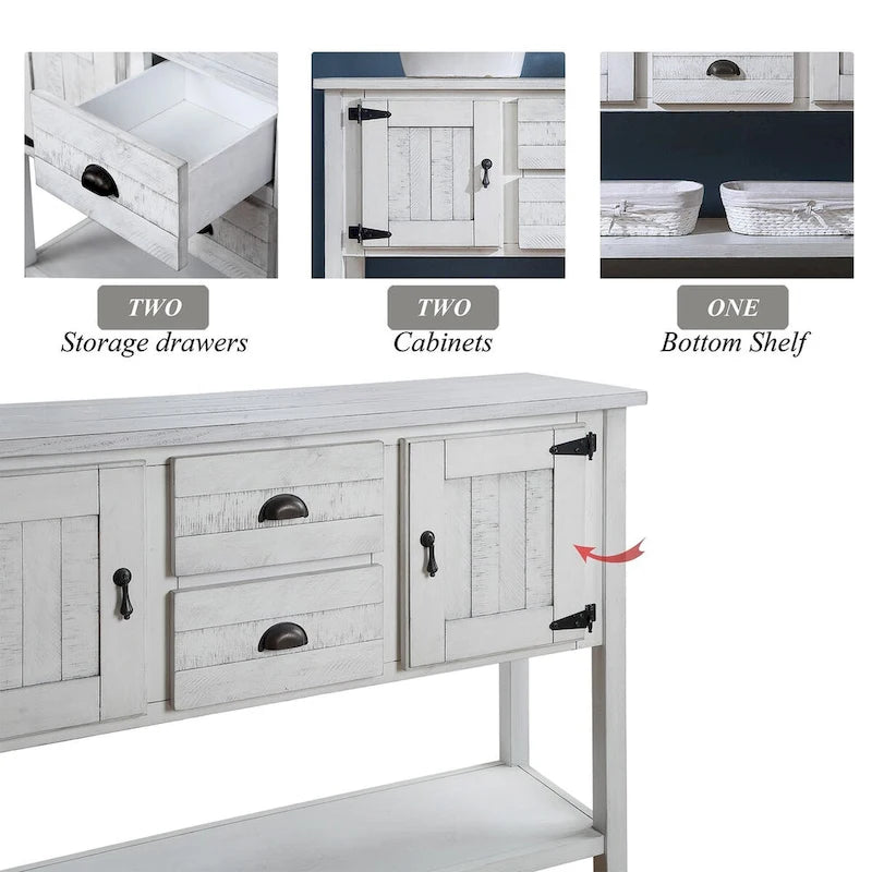 Console buffet 48 avec 2 tiroirs - Non disponible