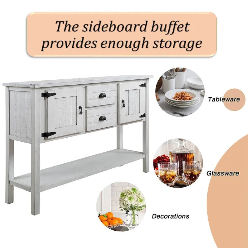 Console buffet 48 avec 2 tiroirs - Non disponible