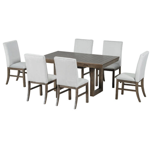 Ensemble de table à manger extensible 7 pièces