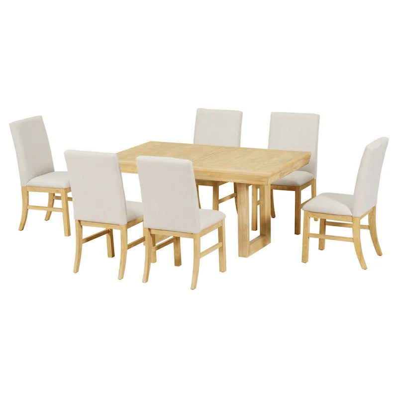 Ensemble de table à manger extensible 7 pièces