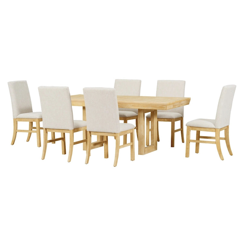 Ensemble de table à manger extensible 7 pièces