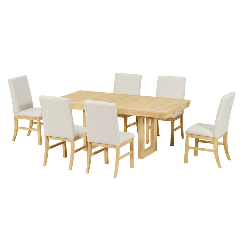 Ensemble de table à manger extensible 7 pièces
