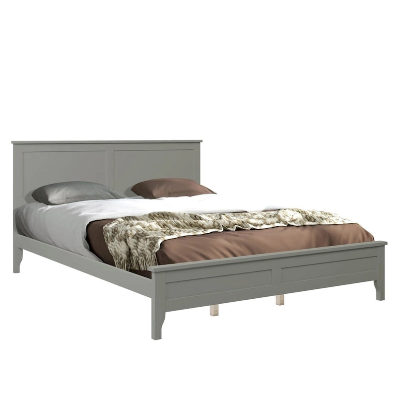 Lit plateforme moderne en bois massif