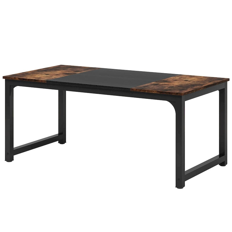 Table de salle à manger industrielle 63 pour 4 à 6 personnes, table de cuisine pour salle à manger - 63 cm L x 31,5 cm l x 29,53 cm H