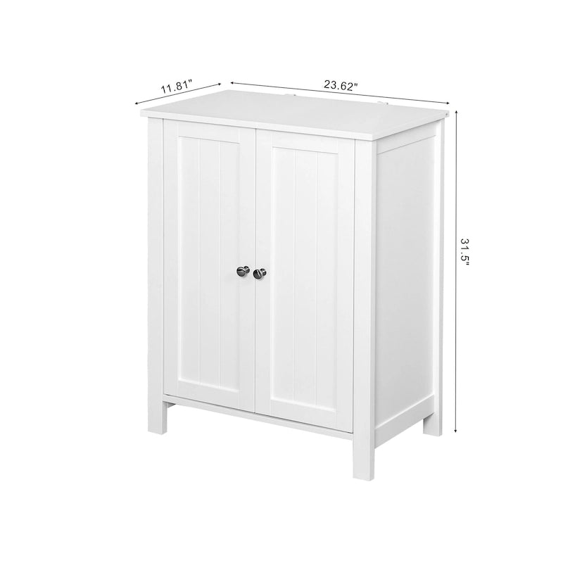 Armoire de rangement au sol pour salle de bain avec double porte