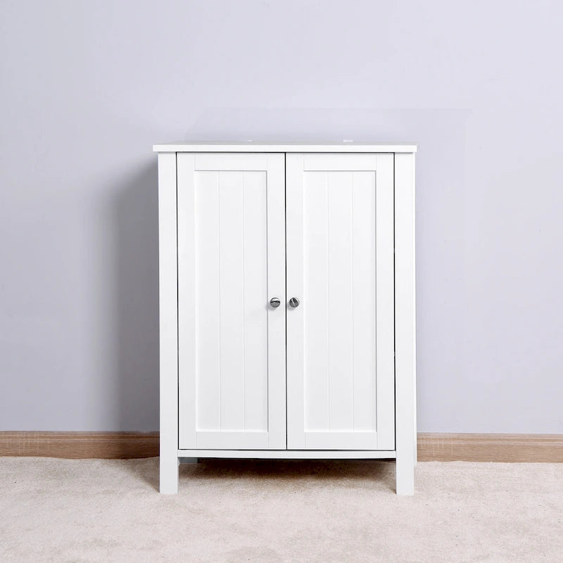 Armoire de rangement au sol pour salle de bain avec double porte