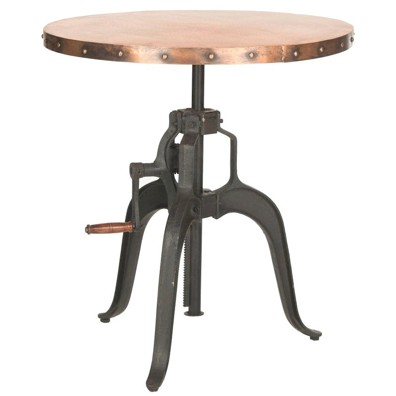 Table à manivelle SAFAVIEH Robyn noire - 30 cm x 30 cm x 31 cm (L x P x H)