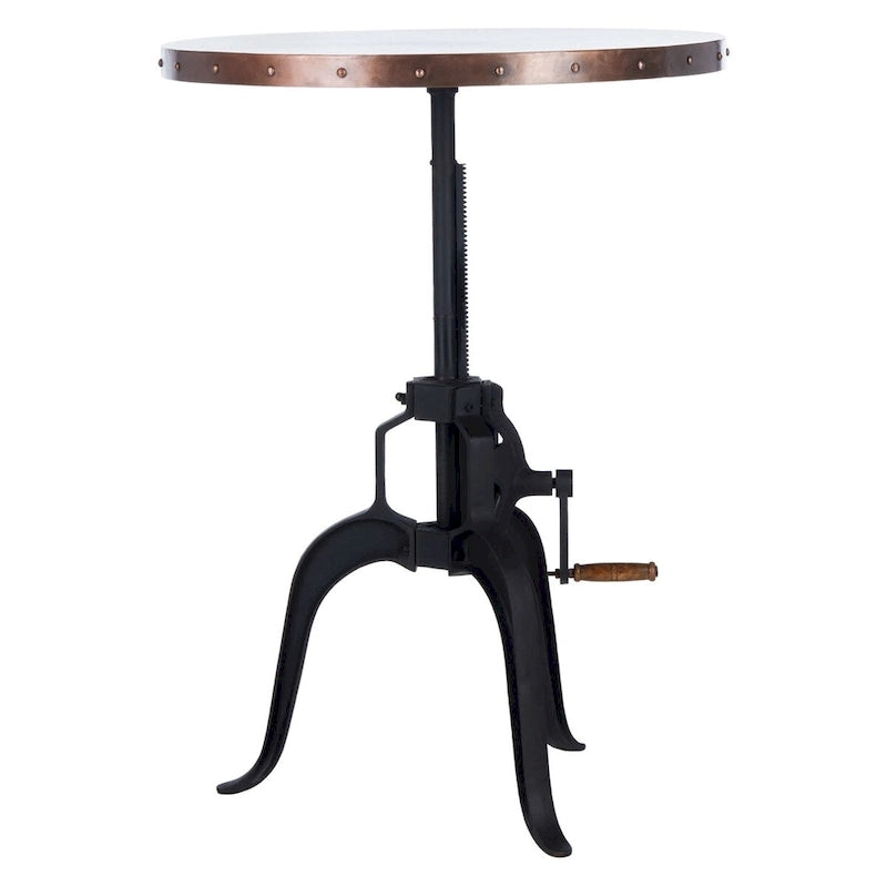 Table à manivelle SAFAVIEH Robyn noire - 30 cm x 30 cm x 31 cm (L x P x H)
