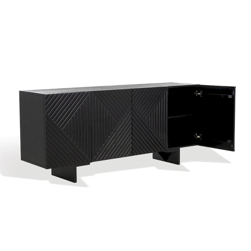 Buffet en bois SAFAVIEH Couture Hewitt à 4 portes - 173 cm (L) x 46 cm (P) x 76 cm (H)